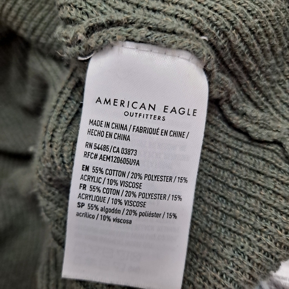American Eagle Army Green Soft knit High low hem Jegging fit Sweater Siz… - Picture 6 of 7